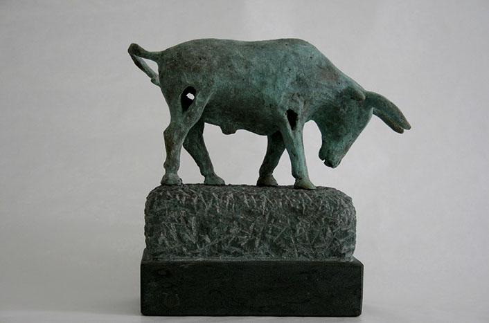 "Kracht - 2" brons, dolomiet, unicum, verkocht, particuliere collectie